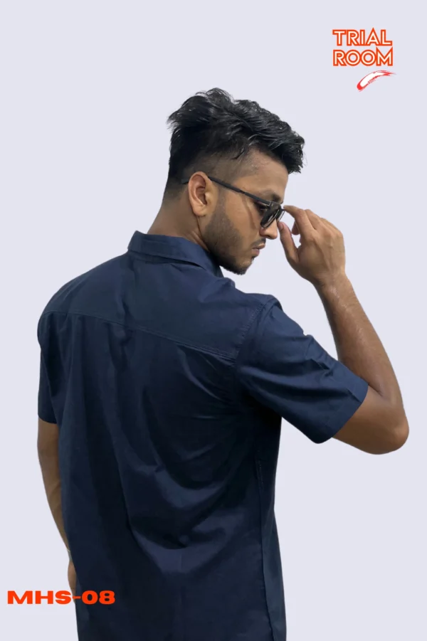 Men's Solid Half Shirt- MHS-08 - Image 3