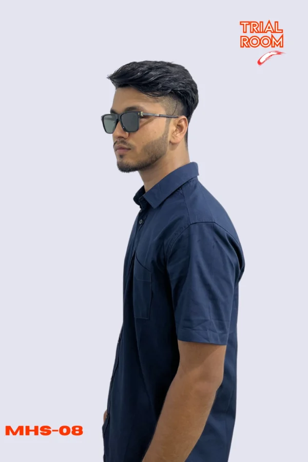 Men's Solid Half Shirt- MHS-08 - Image 2