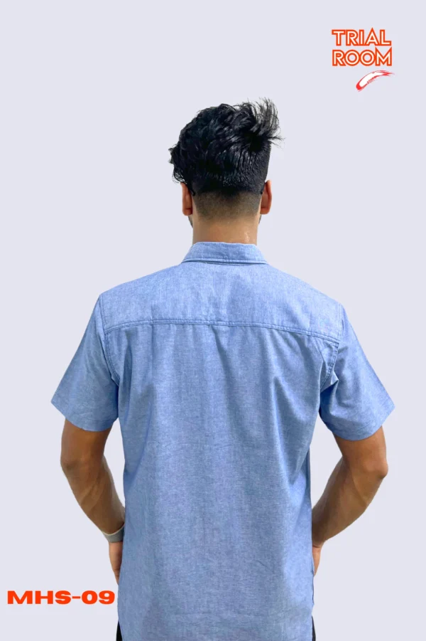 Men's Solid Half Shirt- MHS-09 - Image 5