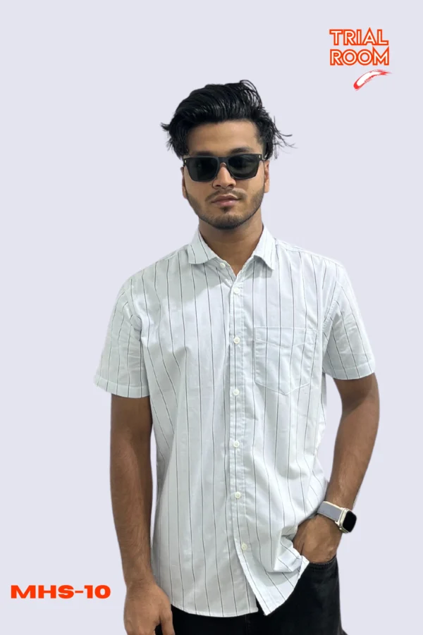 Men's Solid Half Shirt- MHS-10 - Image 5
