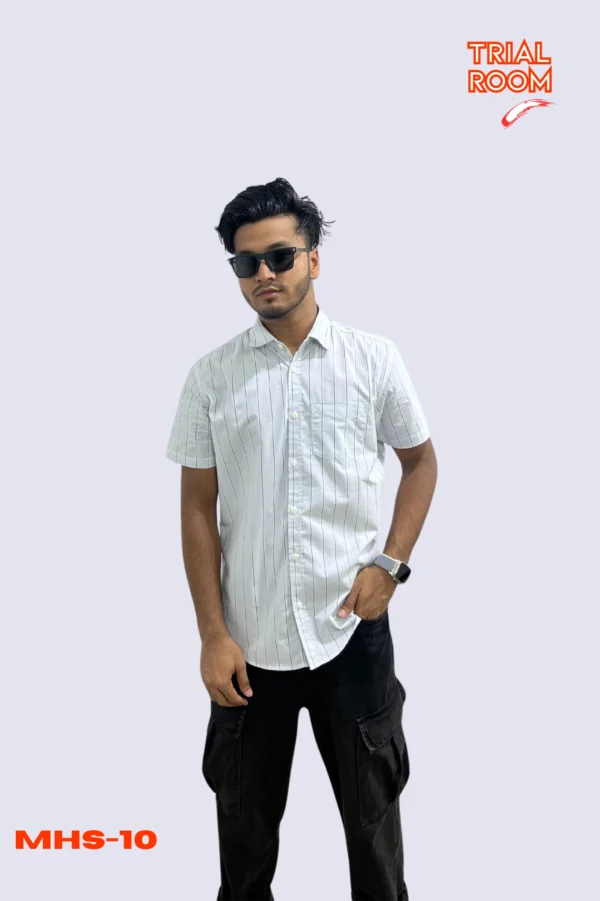 Men's Solid Half Shirt- MHS-10