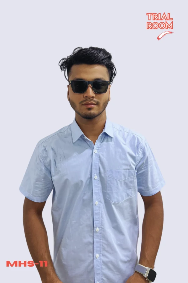 Men's Solid Half Shirt- MHS-11 - Image 2