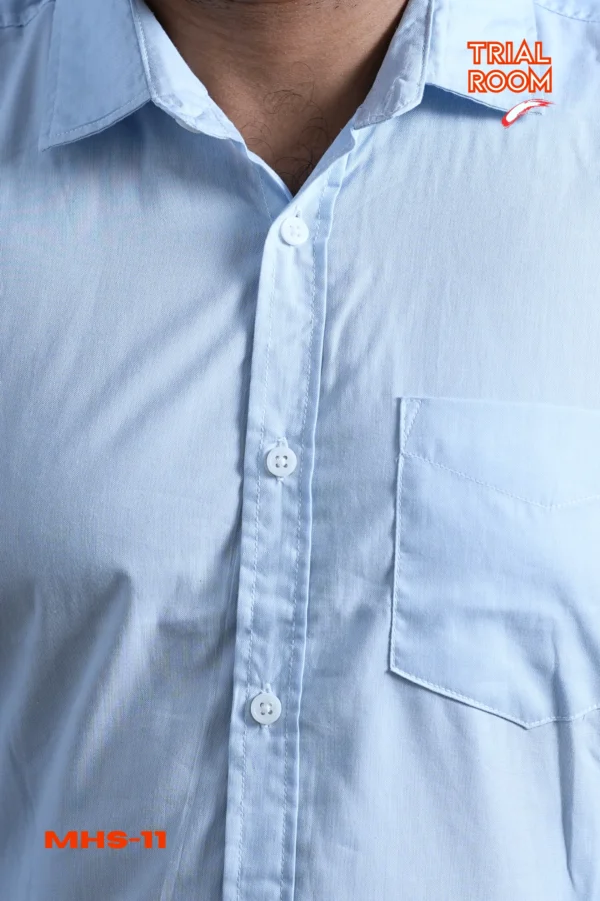 Men's Solid Half Shirt- MHS-11 - Image 5
