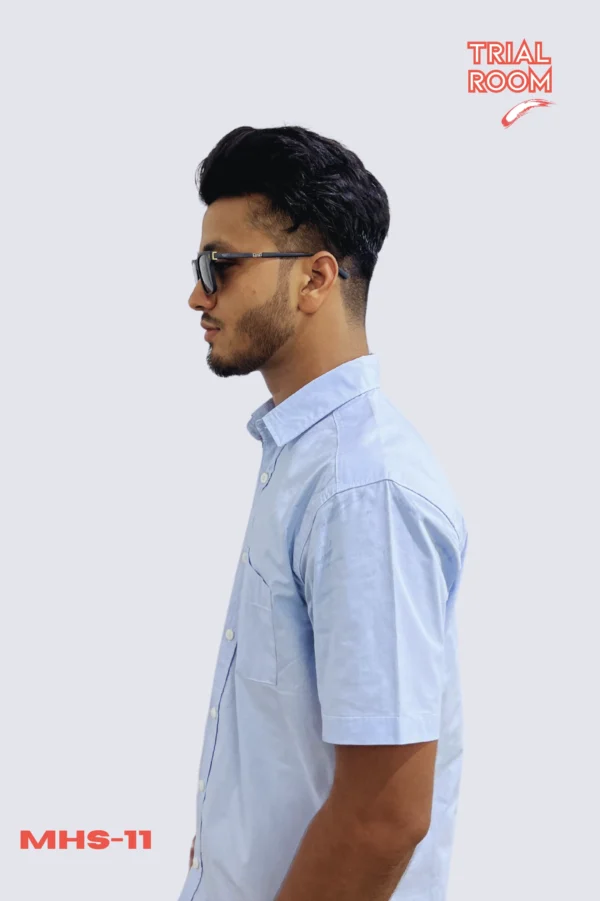 Men's Solid Half Shirt- MHS-11 - Image 3