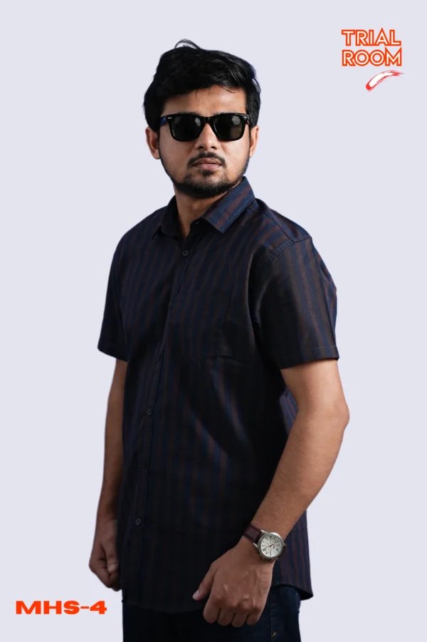 Men's Solid Half Shirt- MHS-04 - Image 4