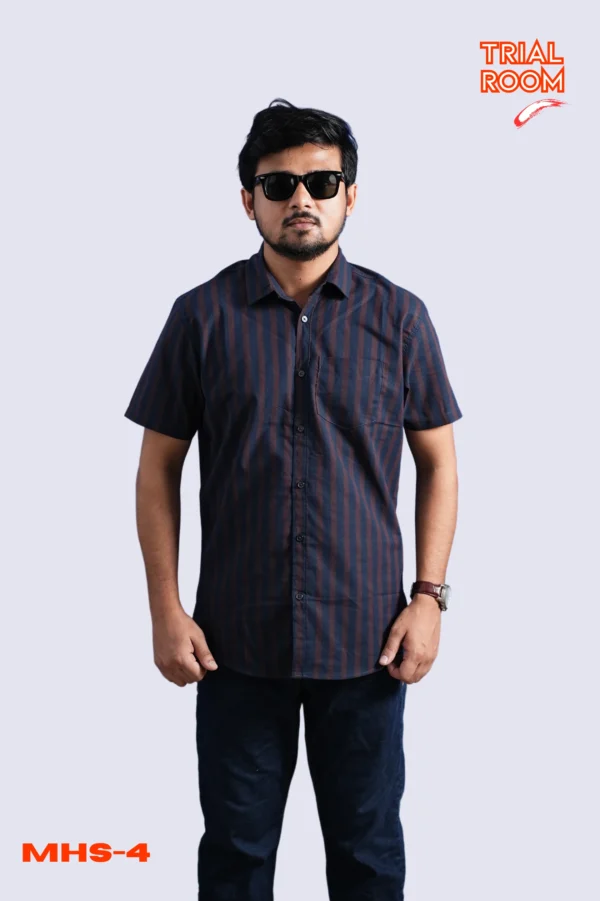 Men's Solid Half Shirt- MHS-04