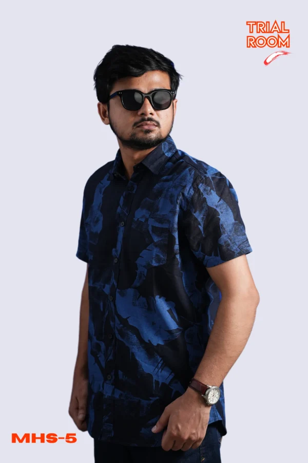 Men's Solid Half Shirt- MHS-05 - Image 4