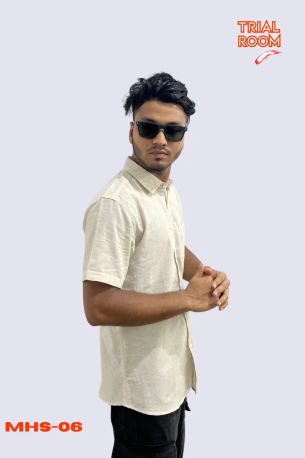 Men's Solid Half Shirt- MHS-06 - Image 2
