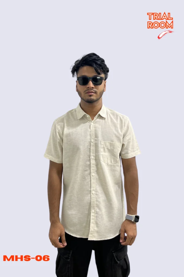 Men's Solid Half Shirt- MHS-06